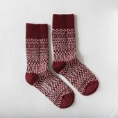 NISHIGUCHI KUTSUSHITA/ウールジャガードソックス S